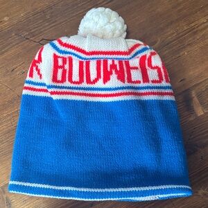 Vintage Budweiser Toque with Pom Pom